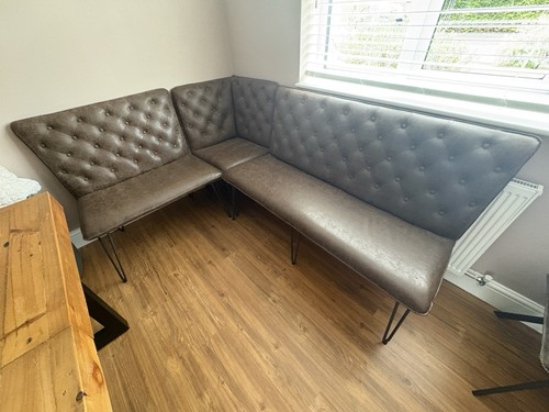 Brown corner dining bench set - bench,