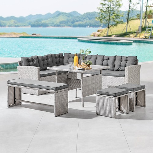 Garden dining set shape - garden, l-shape