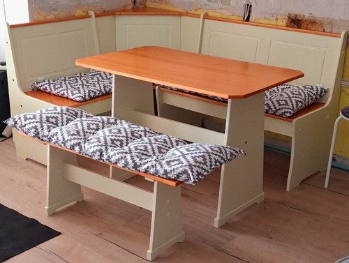 Corner bench dining table set - dining,