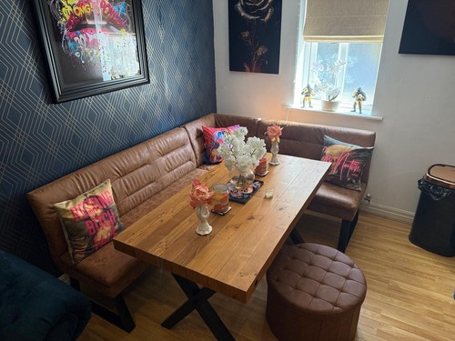 Corner dining table - dining, bench