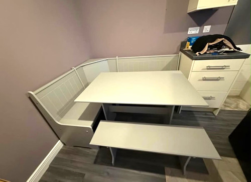 Grey 3pc corner dining - 3pc, set