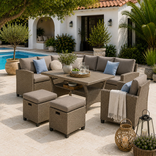 Garden dining set corner - dining,