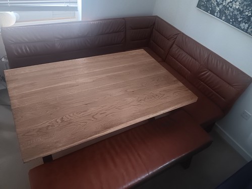 Hardwood table with corner - hardwood,